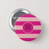 Dunkel und hellrosa Streifen Button (Vorne & Hinten)