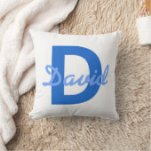 Dunkel und leicht blau, Weißer bearbeitungsbarer N Kissen (Decke)