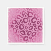 Dunkel und leicht rosa Glam Leopard Print Party Serviette (Vorderseite)