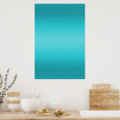 Dunkel und Licht Aqua Blauer Strahl - Türkis Poster (Küche)
