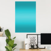 Dunkel und Licht Aqua Blauer Strahl - Türkis Poster (Heimbüro)