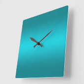 Dunkel und Licht Aqua Blauer Strahl - Türkis Quadratische Wanduhr (Winkel)