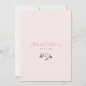 Dunkel und Moody Rose Rosa Floral Boho Brautparty Einladung (Rückseite)