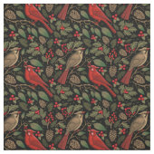 Dunkel- und Moody-Winter-Kardinal Stoff (Muster)