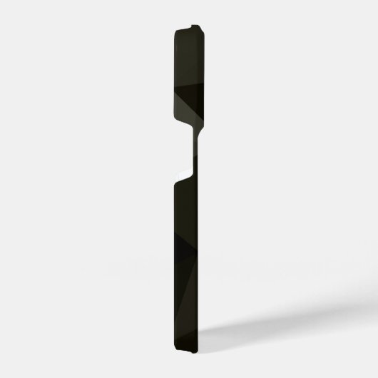 Dunkelarmee graubraunes, schwarzes geometrisches M iPhone Hülle (Rechte Seite)