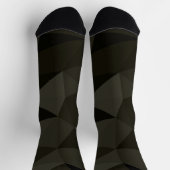 Dunkelarmee graubraunes, schwarzes geometrisches M Socken (Oben)