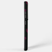 Dunkelästhetisches rosa Lila Herzmuster Samsung Galaxy Hülle (Rechte Seite)