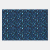 Dunkelblau Abstrakt Geschenkpapier Set (Vorderseite 2)