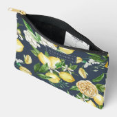 Dunkelblau | Amalfi Küste Lemon Blossom Personalis Zubehörtasche (Offen)