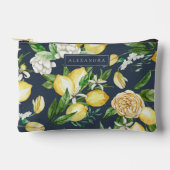 Dunkelblau | Amalfi Küste Lemon Blossom Personalis Zubehörtasche (Vorderseite)