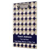 Dunkelblau, Baseball, Name, Geschenk für den Coach Klemmbrett (Links)