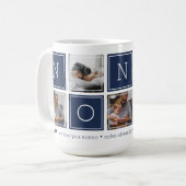 Dunkelblau | Benutzerdefinierte Collage für Nicht- Kaffeetasse (Vorderseite Links)