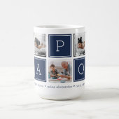 Dunkelblau | Benutzerdefinierte Papou 5-Foto-Farbb Kaffeetasse (Mittel)