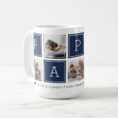Dunkelblau | Benutzerdefinierte Papou 5-Foto-Farbb Kaffeetasse (Vorderseite Links)