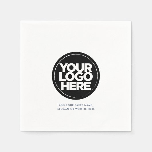 Dunkelblau | Benutzerdefiniertes Logo und Corporat Serviette (Vorderseite)