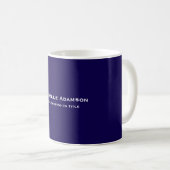 Dunkelblau Beruflich Schlicht modern Kaffeetasse (VorderseiteRechts)