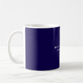 Dunkelblau Beruflich Schlicht modern Kaffeetasse (Links)