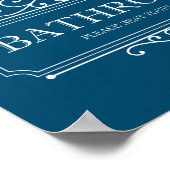 Dunkelblau Bitte setzen Sie sich für ein Niedliche Poster (Ecke)