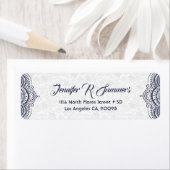 Dunkelblau Blütenspitze Weiße Damaskus (Insitu)