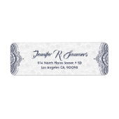 Dunkelblau Blütenspitze Weiße Damaskus (Vorne)