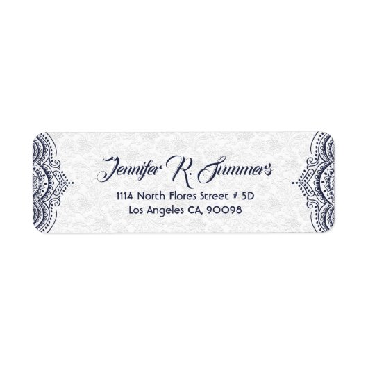 Dunkelblau Blütenspitze Weiße Damaskus (Vorne)