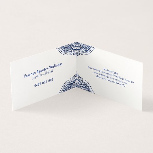 Dunkelblau, elegant Mandala Visitenkarten