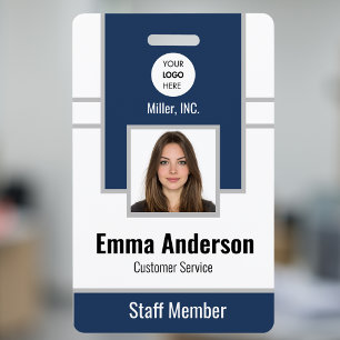 Dunkelblau   Employee Foto ID Company Security Abz Ausweis