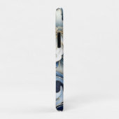 Dunkelblau floral Case-Mate iPhone hülle (Hinten/Rechts)