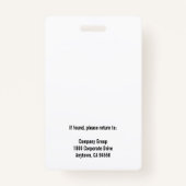 Dunkelblau | Foto Mitarbeiter-Logo oder QR CODE-Si Ausweis (Rückseite)