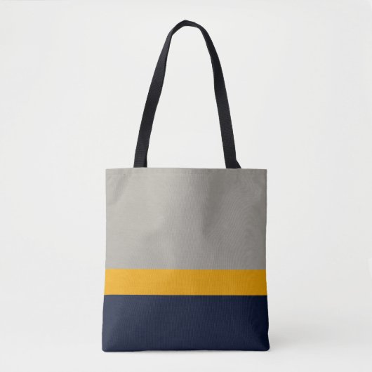 Dunkelblau, gelb, grau gestreift, texturiert tasche (Vorderseite)