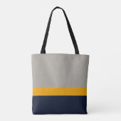 Dunkelblau, gelb, grau gestreift, texturiert tasche (Rückseite)