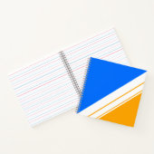 Dunkelblau-gelb-weiße Streifen Notizblock (Innenseite)