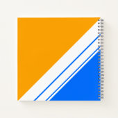 Dunkelblau-gelb-weiße Streifen Notizblock (Rückseite)