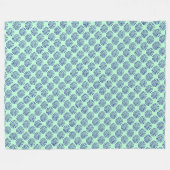 Dunkelblau gestreiftes Kreismuster auf blau Fleecedecke (Vorderseite (Horizontal))