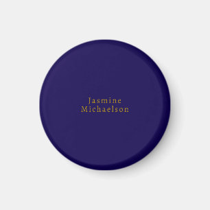 Dunkelblau & Gold Süßer Minimalistischer Eigener N Magnet