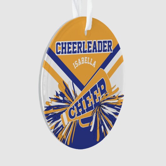 Dunkelblau, Gold und Weißer Chef Ornament (Vorderseite)