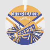 Dunkelblau, Gold und Weißer Chef Ornament (Rückseite)