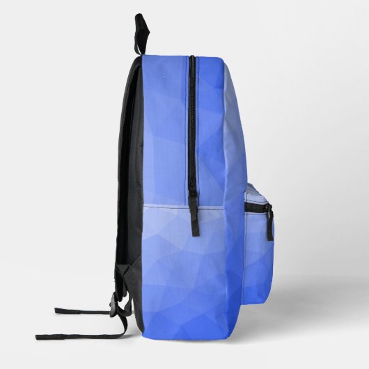 Dunkelblau Gradient Geometric Mesh Pattern Bedruckter Rucksack (Links)