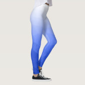 Dunkelblau Gradient Geometry Mesh Muster Name Leggings (Rechts)