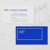 dunkelblau, grafikhaltig visitenkarte (Vorne/Hinten)