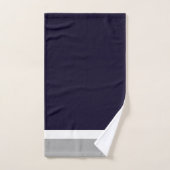Dunkelblau graue Farbblockade Badhandtuch Set (Handtuch)