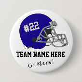 Dunkelblau-graue Helmschaltfläche Button (Vorderseite)