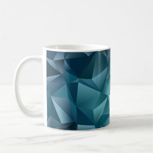 Dunkelblau Grün: Abstrakte Kristallgestaltung Kaffeetasse