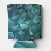 Dunkelblau grün: Abstraktes Kristalldesign Dosenkühler (Rückseite)