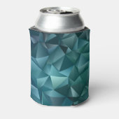 Dunkelblau grün: Abstraktes Kristalldesign Dosenkühler (Kanne Rückseite)