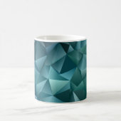 Dunkelblau grün: Abstraktes Kristalldesign Kaffeetasse (Mittel)