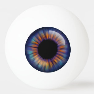 Dunkelblau Grün-orange-gelbe Iris-Augenbraue Tischtennisball