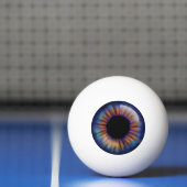 Dunkelblau Grün-orange-gelbe Iris-Augenbraue Tischtennisball (Netto)