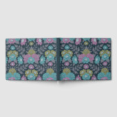 Dunkelblau, grün und Lila Gästebuch (Voll)