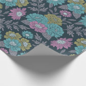 Dunkelblau, grün und Lila Geschenkpapier (Ecke)